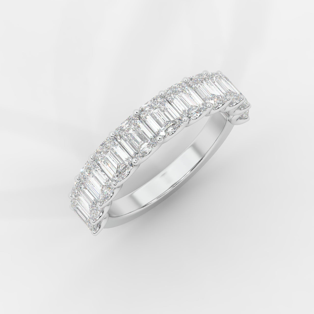 Casey Half-Eternity Band – Emerald