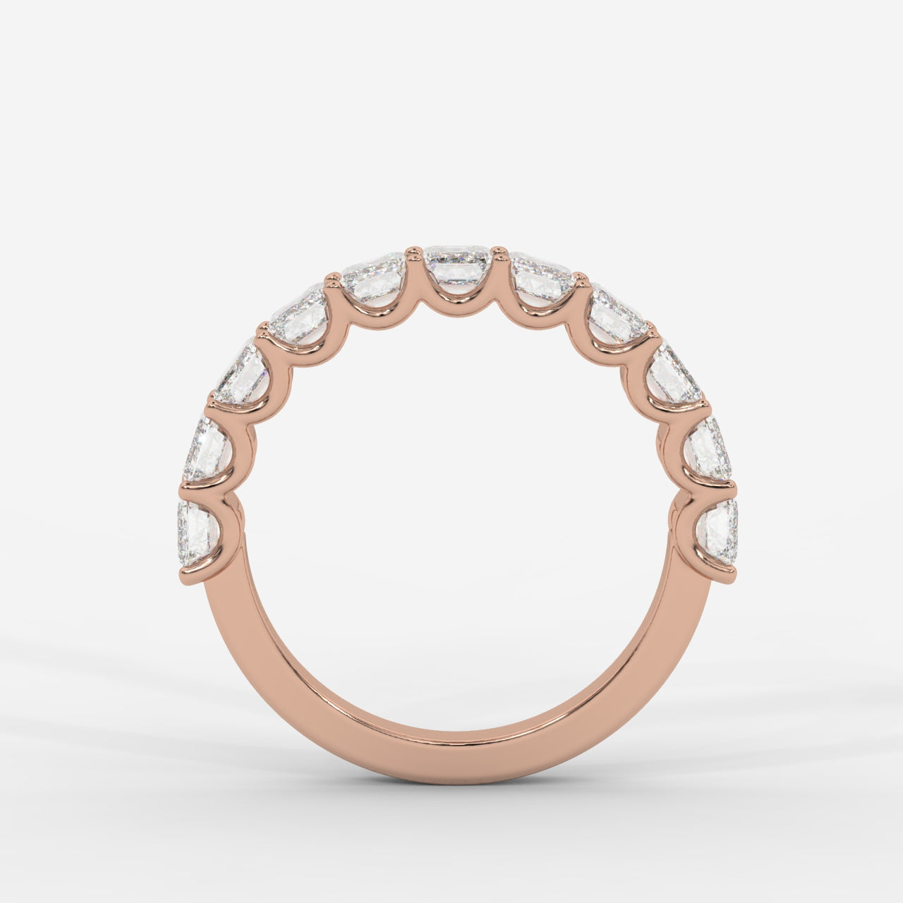 Casey Half-Eternity Band – Emerald