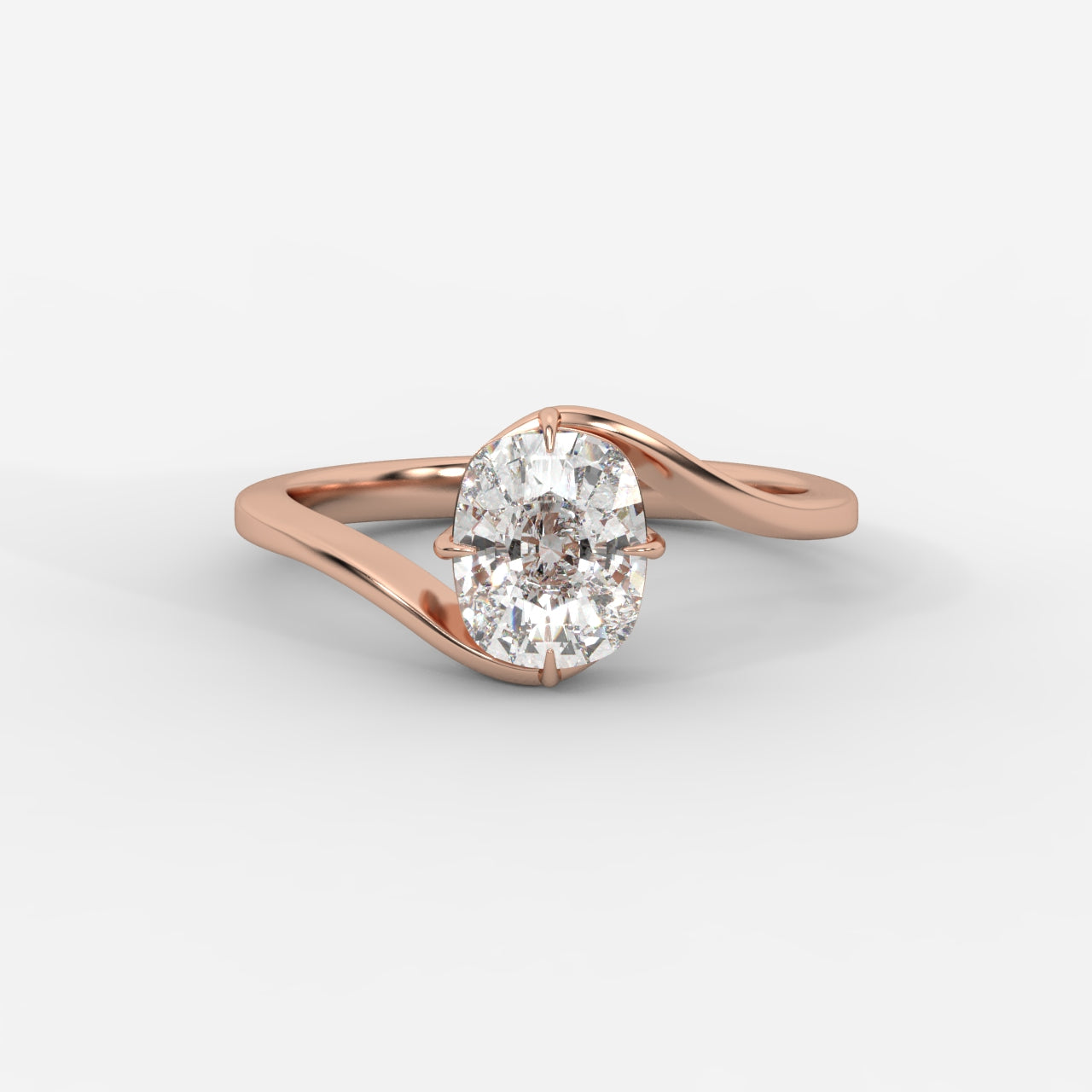 Daisy Wrap Solitaire Ring – Cushion