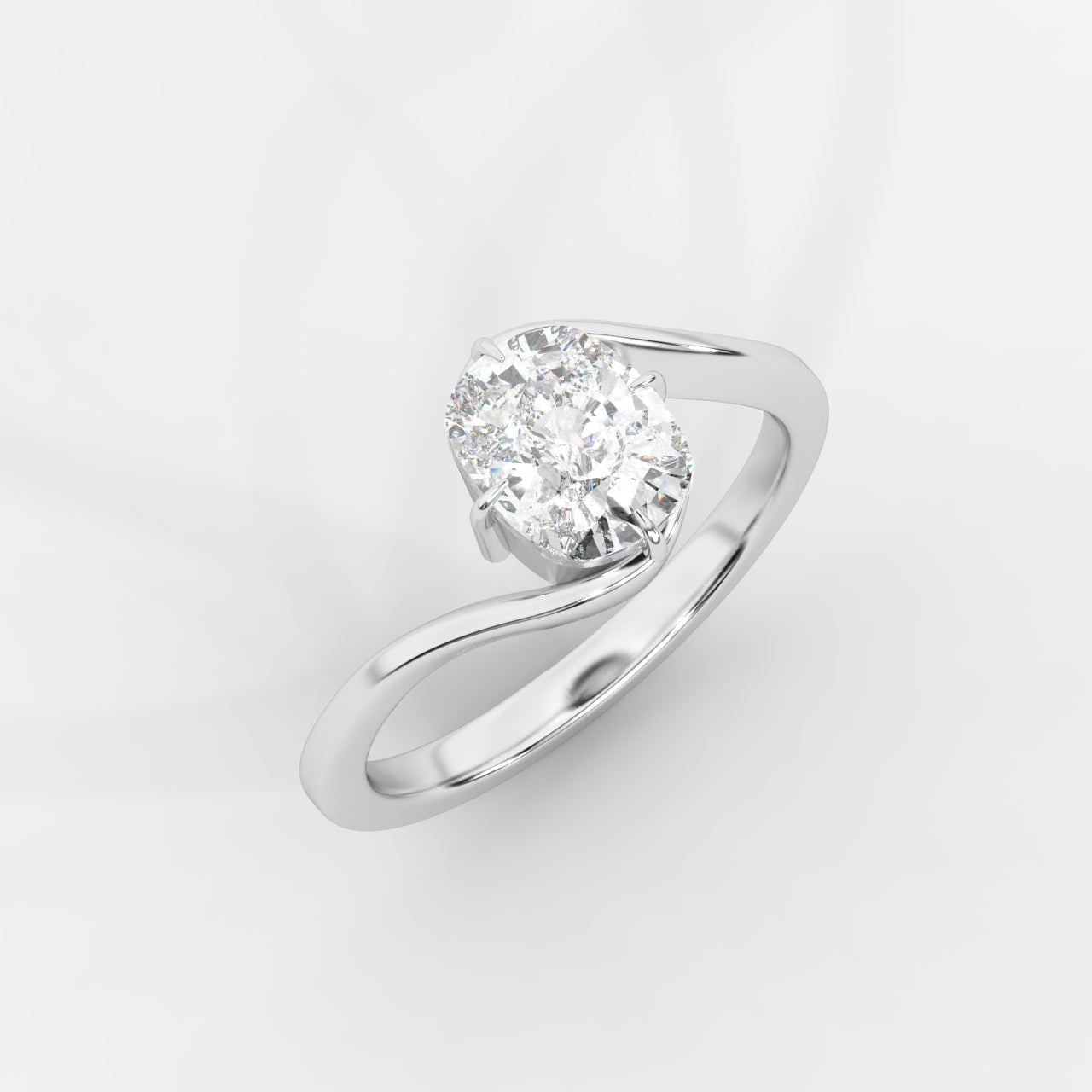 Daisy Wrap Solitaire Ring – Cushion