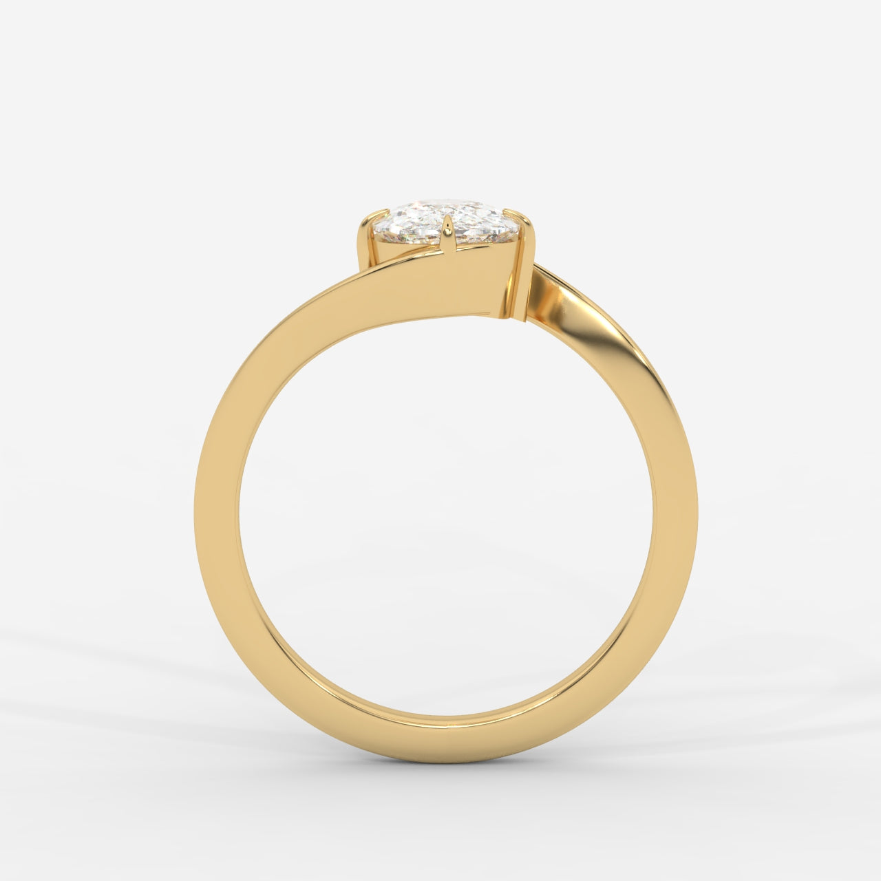 Daisy Wrap Solitaire Ring – Cushion