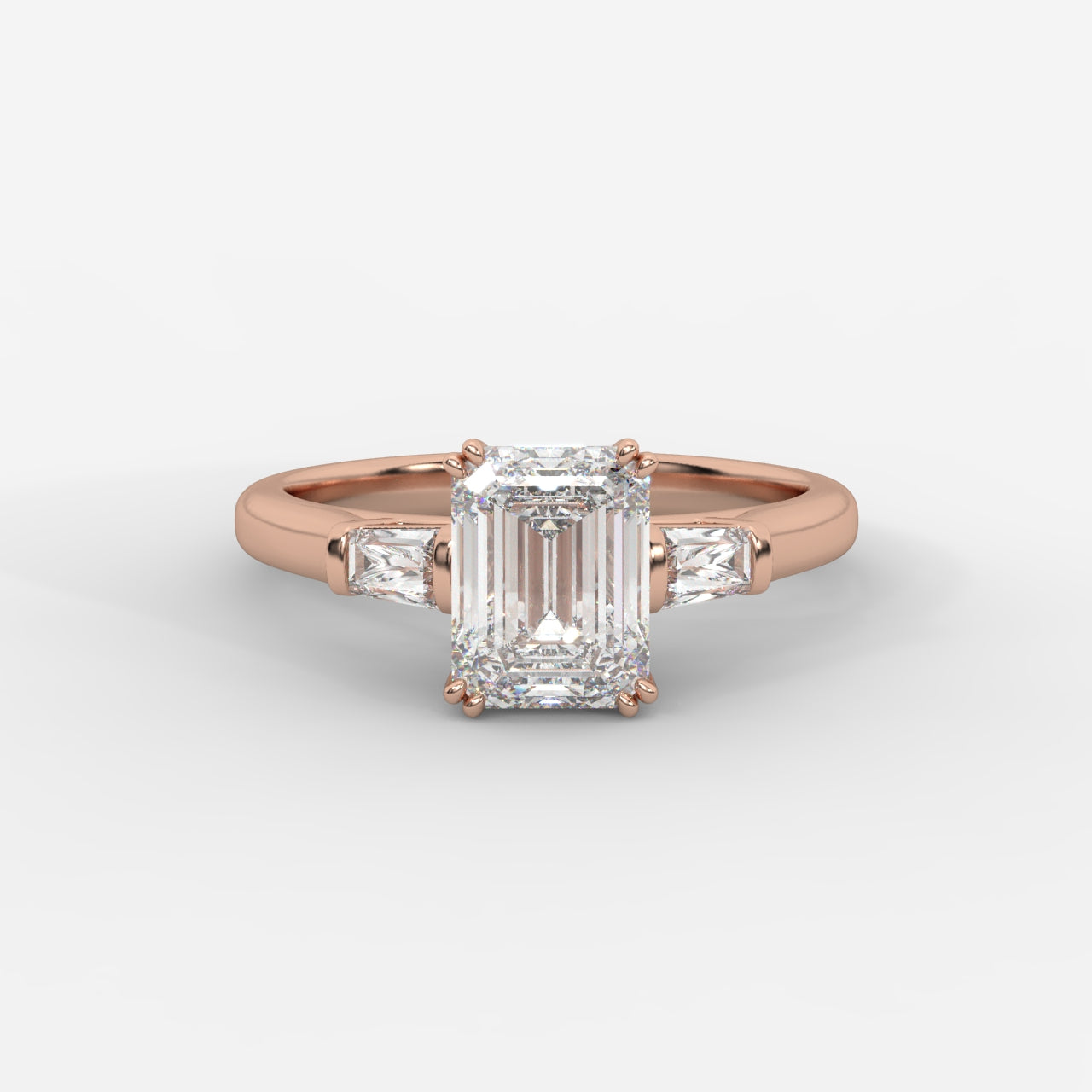 Helena Three-Stone Ring - Emerald