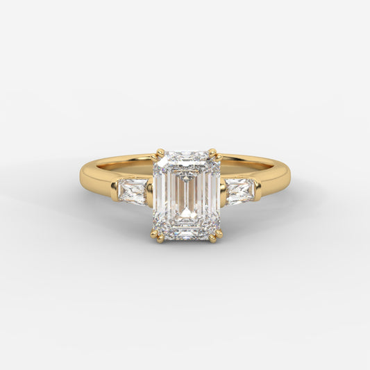 Helena Three-Stone Ring - Emerald