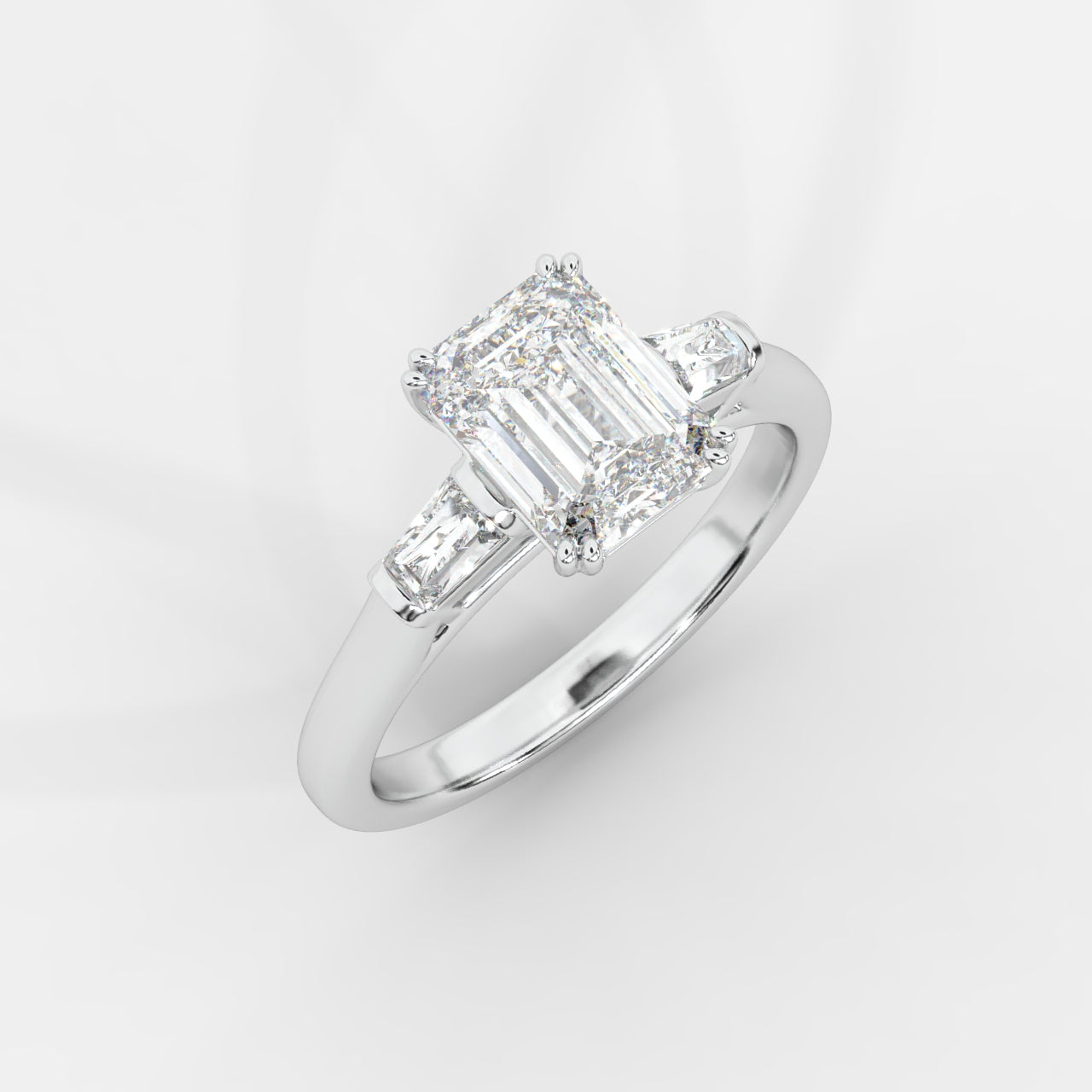 Helena Three-Stone Ring - Emerald