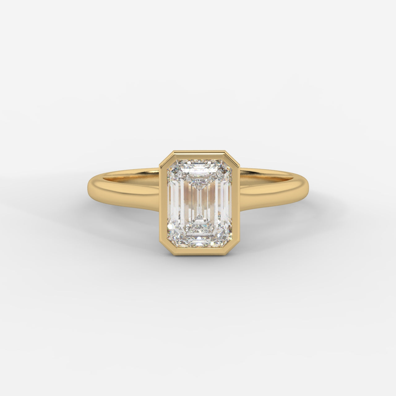 Eden Bezel Solitaire Ring - Emerald