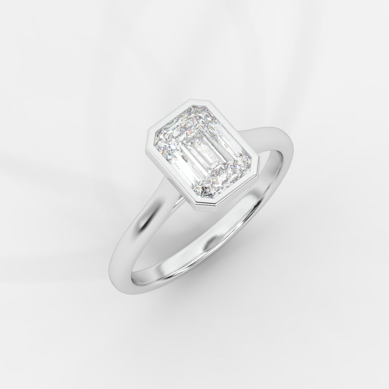 Eden Bezel Solitaire Ring - Emerald