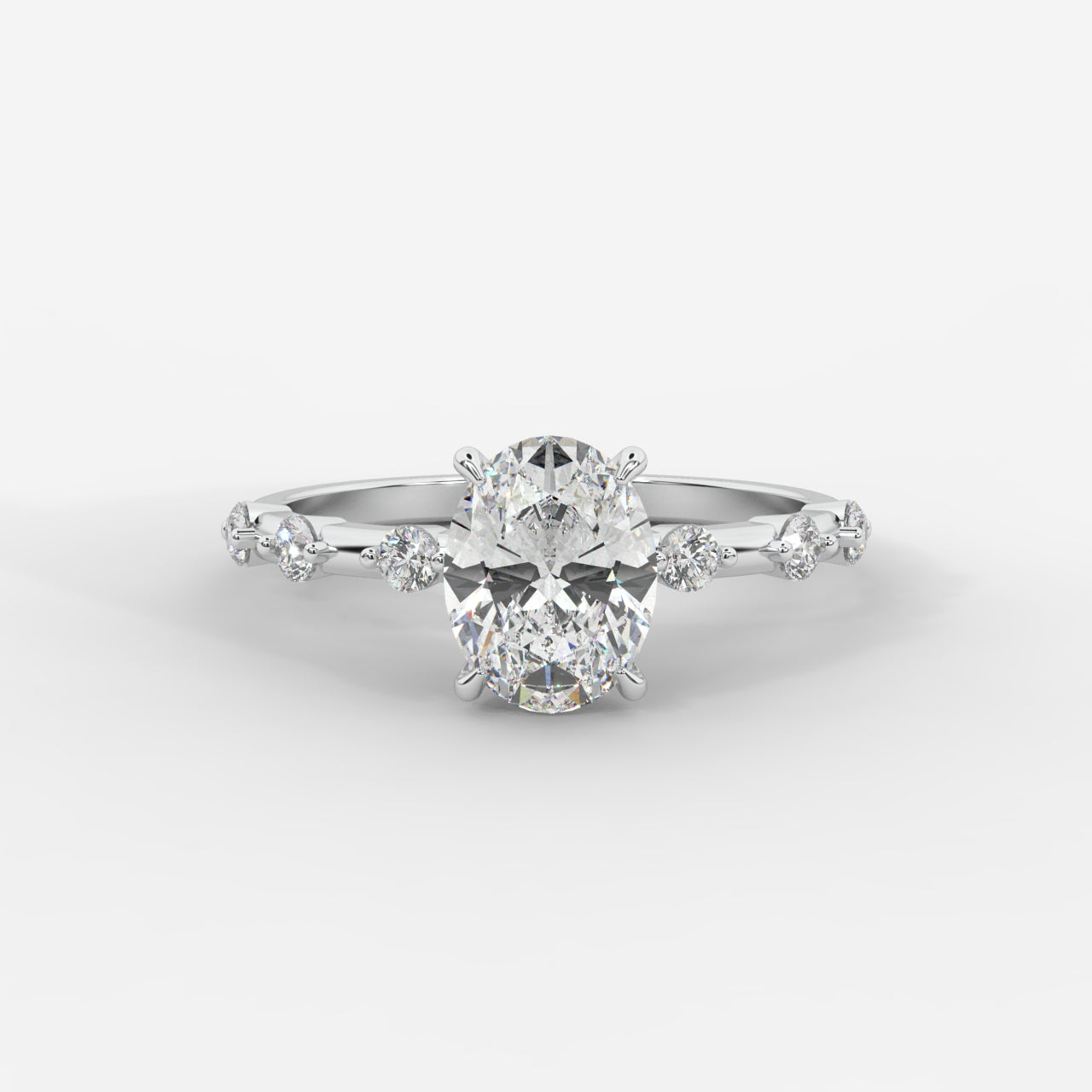 Rosalie Diamond Accent Ring - Oval