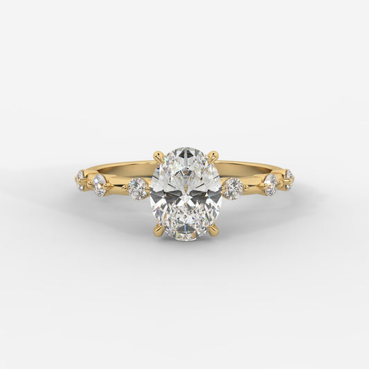Rosalie Diamond Accent Ring - Oval