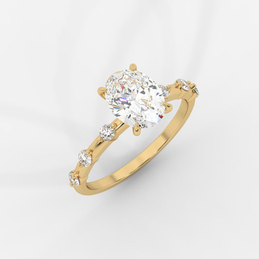 Rosalie Diamond Accent Ring - Oval