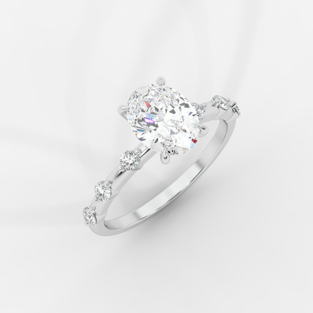 Rosalie Diamond Accent Ring - Oval