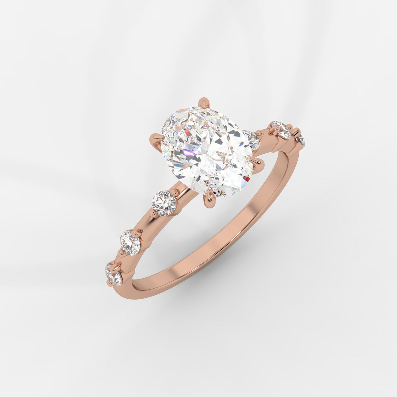 Rosalie Diamond Accent Ring - Oval