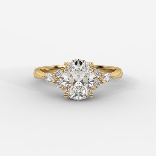 Olivia Cluster Ring - Oval