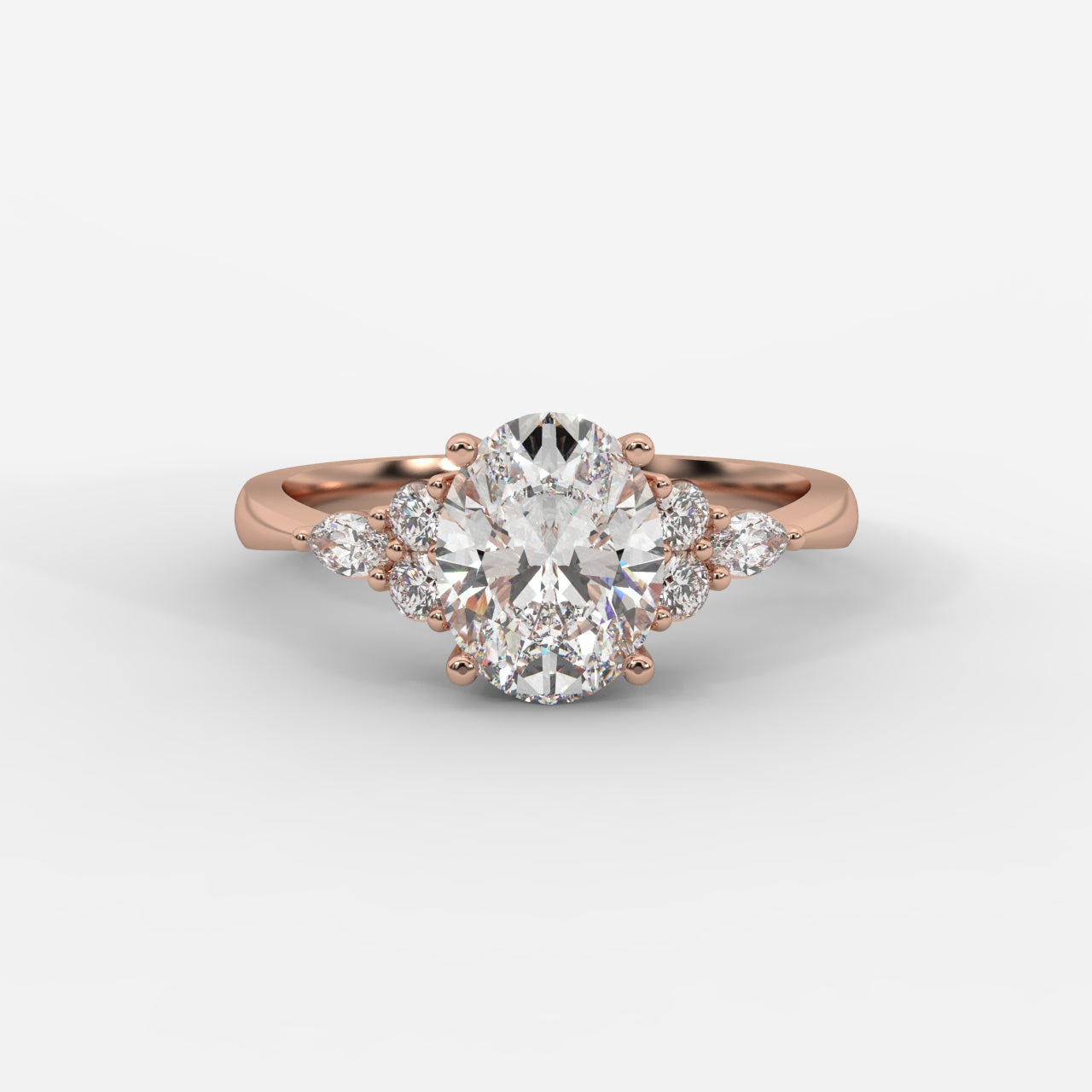 Olivia Cluster Ring - Oval