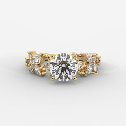 Camellia Floral Ring - Round