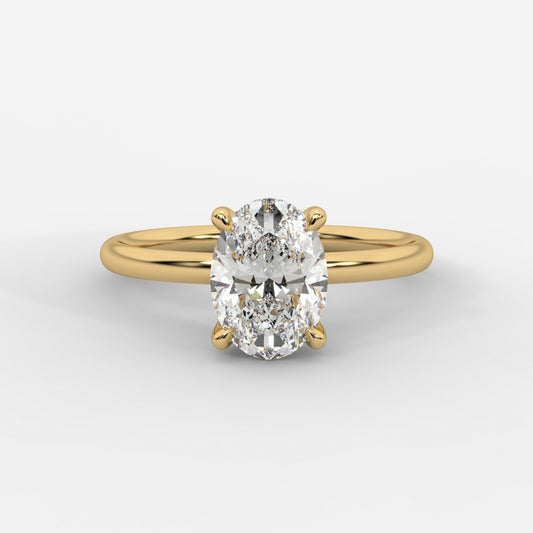 Talia Diamond Solitaire Ring - Oval