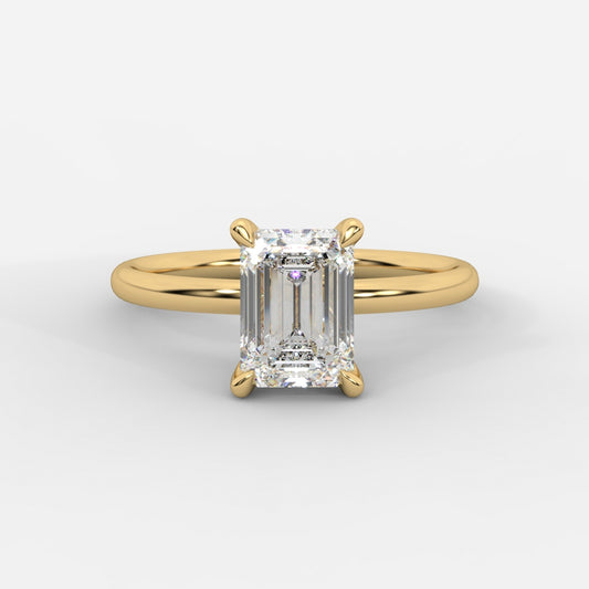 Talia Diamond Solitaire Ring - Emerald