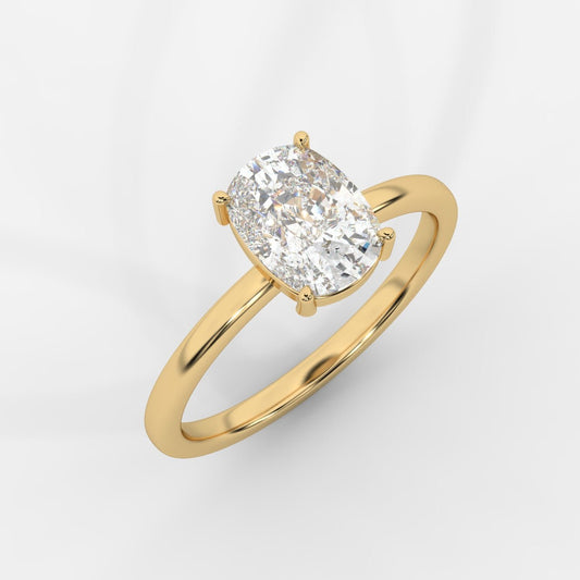 Aria Solitaire Ring - Cushion - AYKA JEWELS