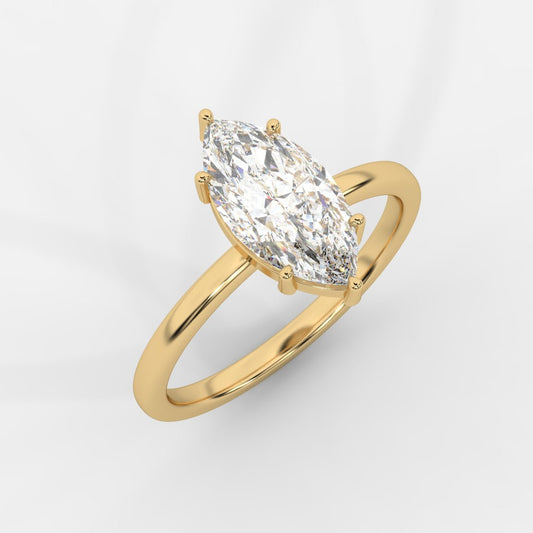 Aria Solitaire Ring - Marquise - AYKA JEWELS