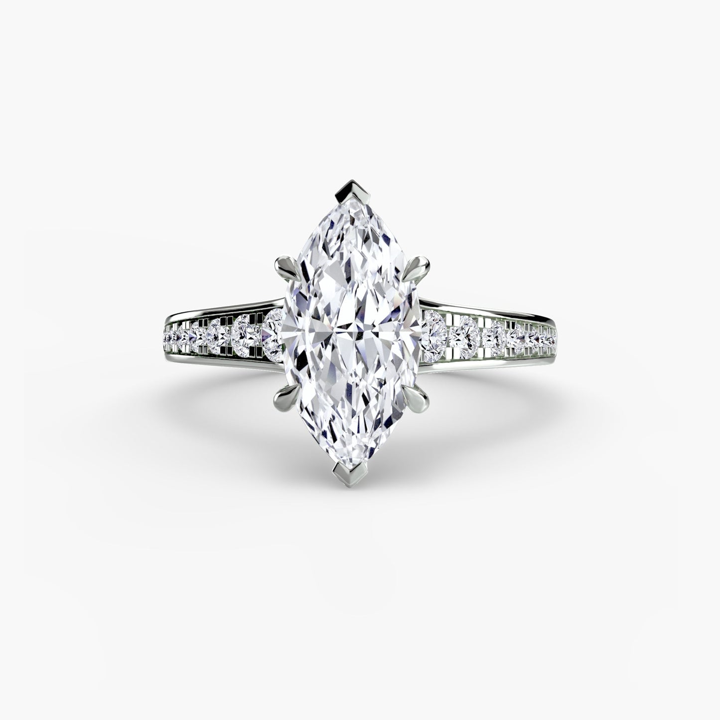 Solitaire with Pavé 7 - AYKA JEWELS