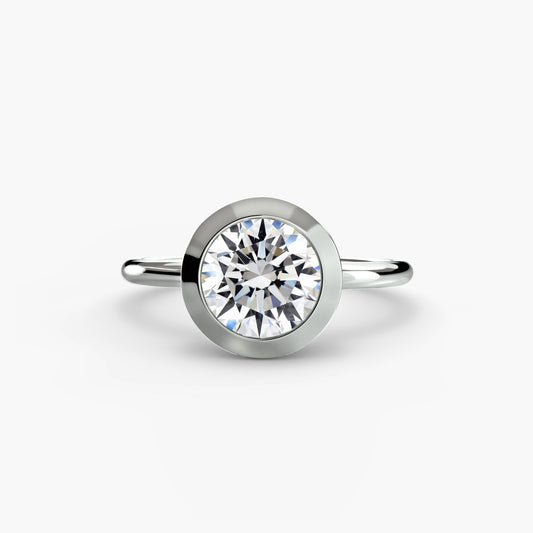 The Bezel Set Solitaire - AYKA JEWELS