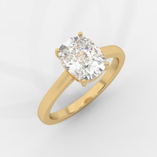 Vivienne Solitaire Ring - Cushion - AYKA JEWELS