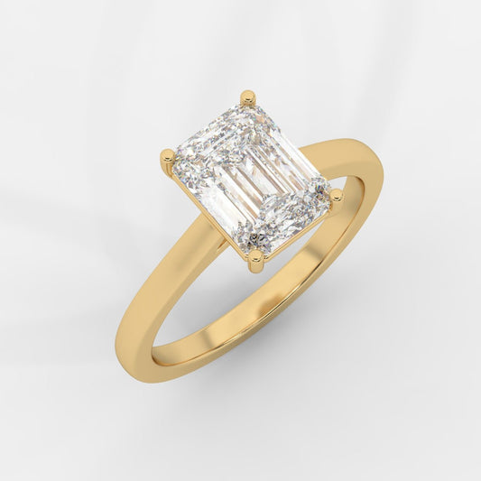 Vivienne Solitaire Ring - Emerald - AYKA JEWELS