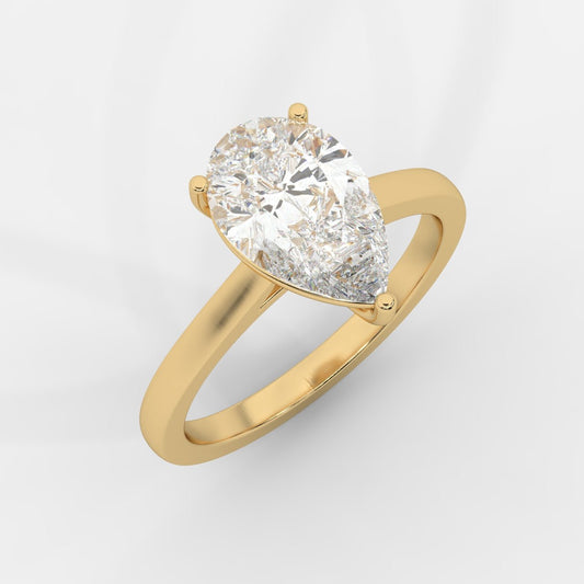 Vivienne Solitaire Ring - Pear - AYKA JEWELS