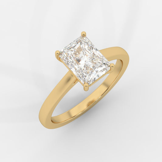 Vivienne Solitaire Ring - Radiant - AYKA JEWELS