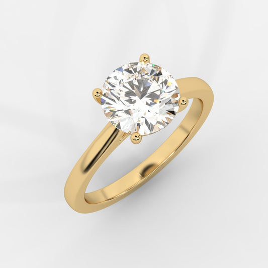 Vivienne Solitaire Ring - Round - AYKA JEWELS