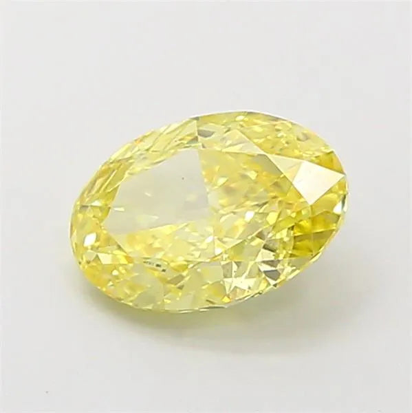 0.84ct Oval Lab Grown Diamond (Colour Fancy Vivid Yellow, Clarity VS1, IGI Certified)