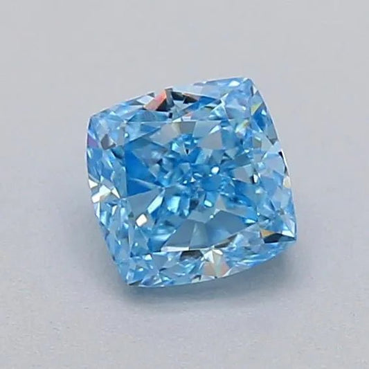 0.28ct Cushion modified Lab Grown Diamond (Colour Fancy Vivid Blue, Clarity VVS1, IGI Certified)