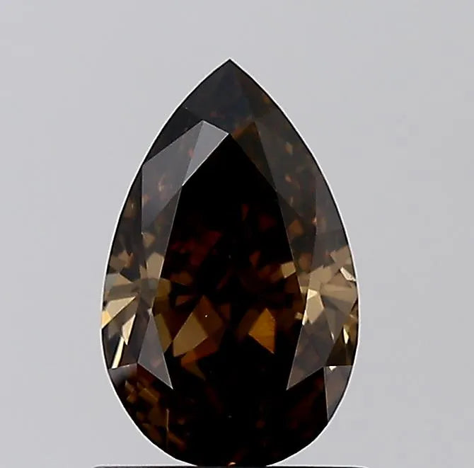 1.22ct Pear Natural Diamond (Colour Fancy Dark Brown, Clarity VS1, GIA Certified)