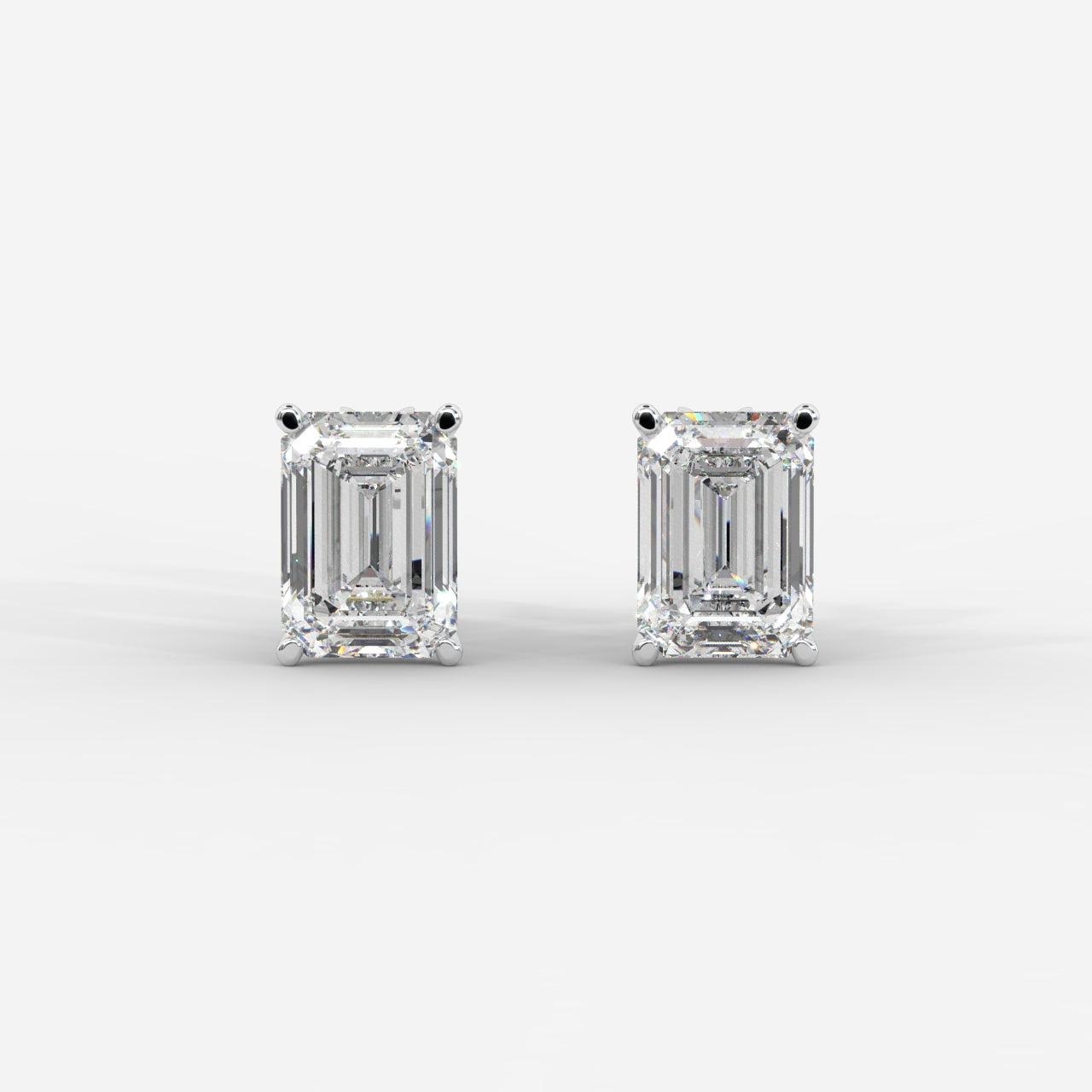 Elise Classic Diamond Stud Earrings – Emerald