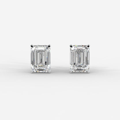 Elise Classic Diamond Stud Earrings – Emerald