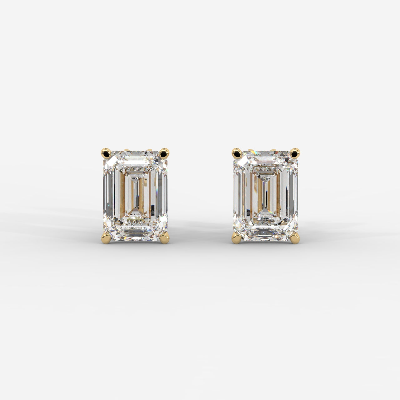 Elise Classic Diamond Stud Earrings – Emerald