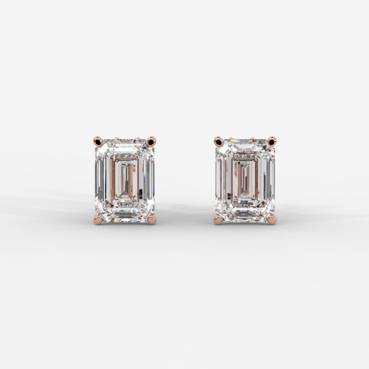 Elise Classic Diamond Stud Earrings – Emerald