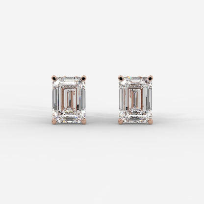 Elise Classic Diamond Stud Earrings – Emerald