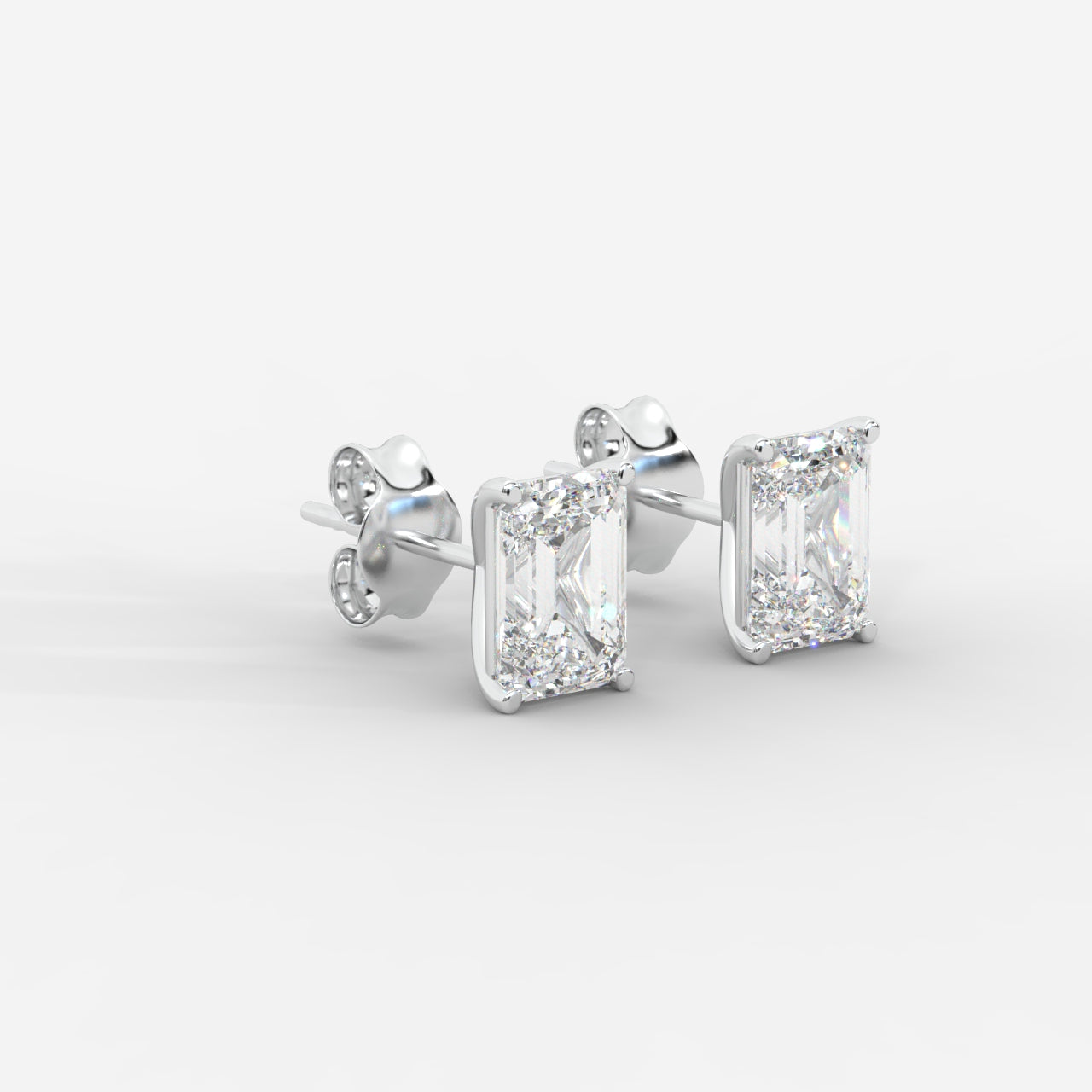 Elise Classic Diamond Stud Earrings – Emerald