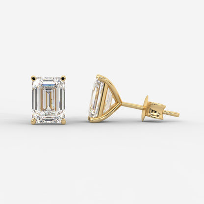 Elise Classic Diamond Stud Earrings – Emerald