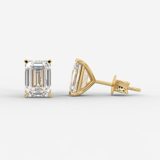 Elise Classic Diamond Stud Earrings – Emerald
