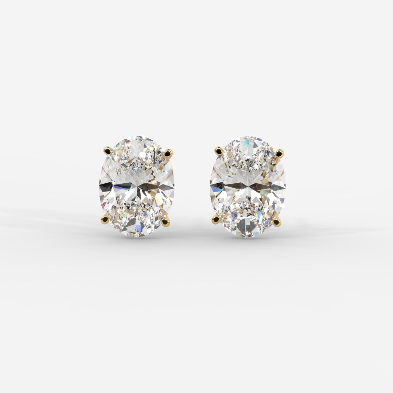 Elise Classic Diamond Stud Earrings – Oval