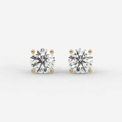 Elise Classic Diamond Stud Earrings – Round