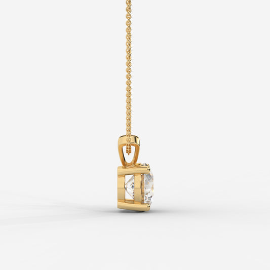 Victoria Split Bail Pendant With 18" Adjustable Chain - Round