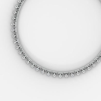 Miraya Floating Diamond Tennis Necklace – 16"