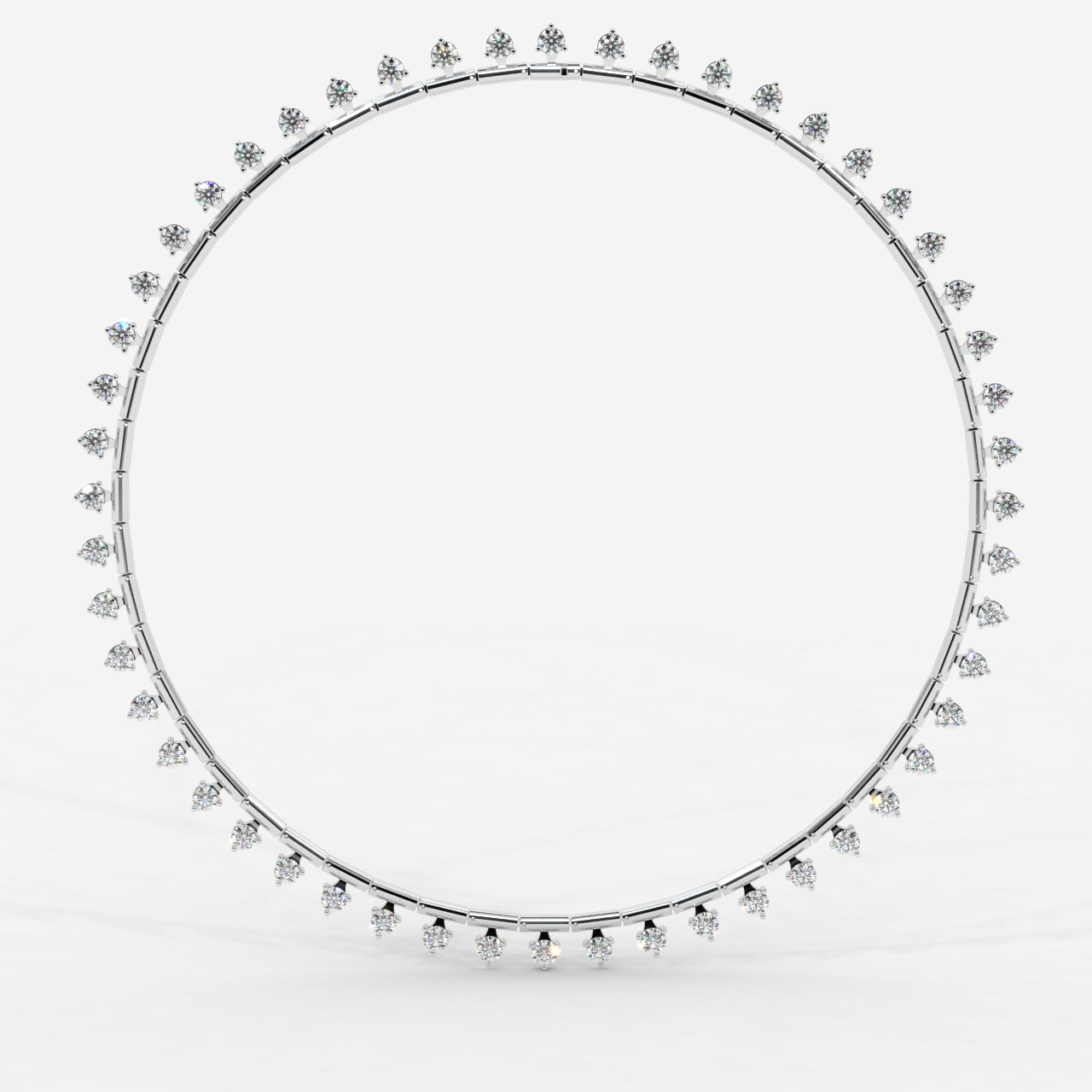 Miraya Floating Diamond Tennis Necklace – 16"