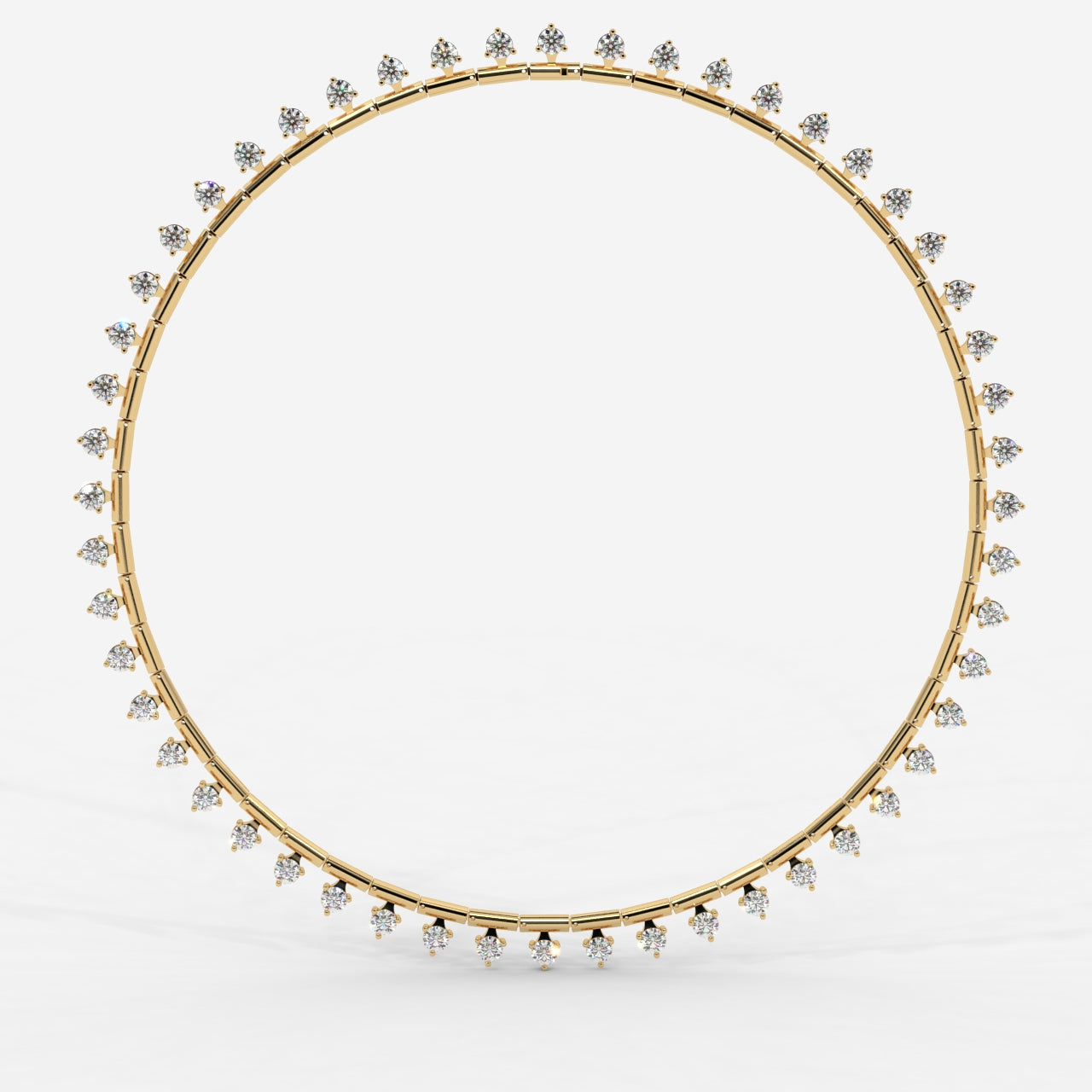 Miraya Floating Diamond Tennis Necklace – 16"