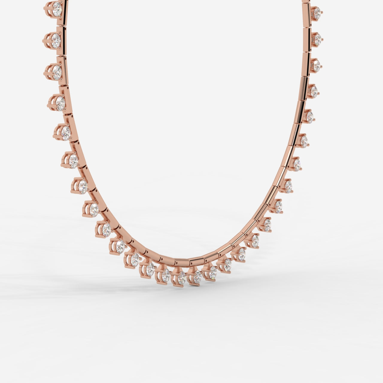 Miraya Floating Diamond Tennis Necklace – 16"