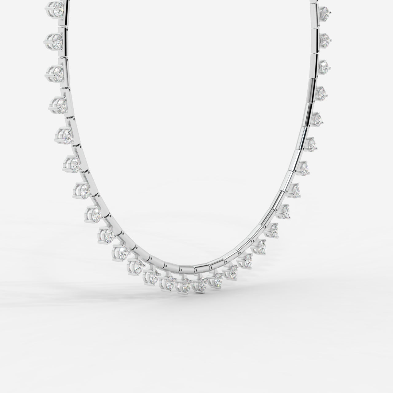 Miraya Floating Diamond Tennis Necklace – 16"