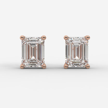 Kate Diamond Stud Earrings – Emerald