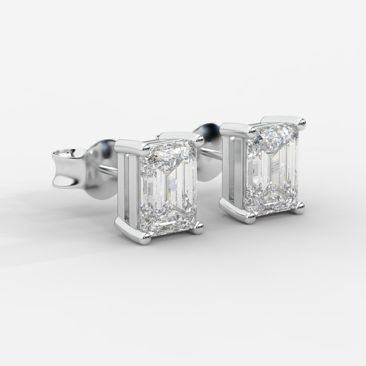 Kate Diamond Stud Earrings – Emerald